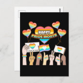 Pride liefde. Liefde is eerlijk. Pride maand. Post Briefkaart (Voorkant / Achterkant)