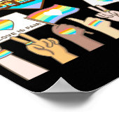 Pride liefde. Liefde is eerlijk. Pride maand. Poster (Hoek)