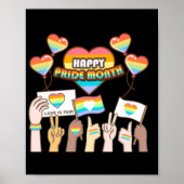 Pride liefde. Liefde is eerlijk. Pride maand. Poster (Voorkant)