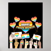 Pride liefde. Liefde is eerlijk. Pride maand.    Poster (Voorkant)