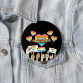 Pride liefde. Liefde is eerlijk. Pride maand. Ronde Button 4,0 Cm (In situ)