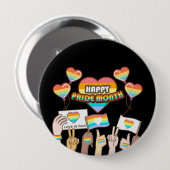 Pride liefde. Liefde is eerlijk. Pride maand. Ronde Button 4,0 Cm (Voorkant /achterkant)