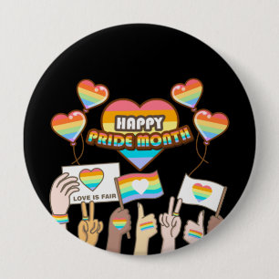 Pride liefde. Liefde is eerlijk. Pride maand. Ronde Button 4,0 Cm