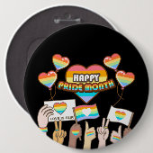 Pride liefde. Liefde is eerlijk. Pride maand. Ronde Button 6,0 Cm (Voorkant /achterkant)