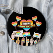 Pride liefde. Liefde is eerlijk. Pride maand. Ronde Button 6,0 Cm (In situ)