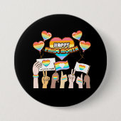 Pride liefde. Liefde is eerlijk. Pride maand. Ronde Button 7,6 Cm (Voorkant)