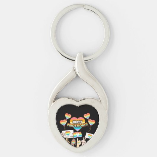 Pride liefde. Liefde is eerlijk. Pride maand. Sleu Sleutelhanger (Voorkant)