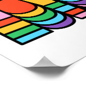 Pride-liefde regenboog kleur. liefde is liefde. ma poster (Hoek)