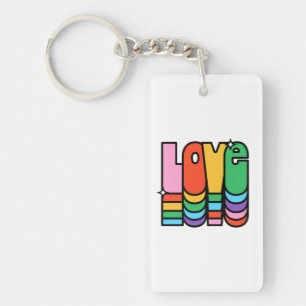 Pride-liefde regenboogkleur. liefde is liefde. sleutelhanger