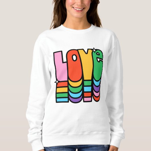 Pride-liefde regenboogkleur. liefde is liefde. trui (Voorkant)