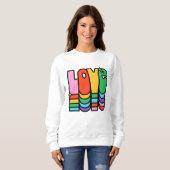 Pride-liefde regenboogkleur. liefde is liefde. trui (Voorkant volledig)