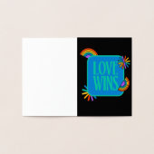 Pride-liefde wint. Gay rainbow lgbtq Folie Kaarten (Binnen)