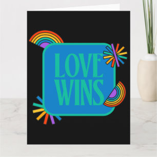 Pride-liefde wint. Gay rainbow lgbtq Kaart