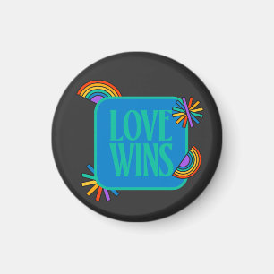 Pride-liefde wint. Gay rainbow lgbtq Magneet
