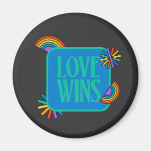Pride-liefde wint. Gay rainbow lgbtq Magneet
