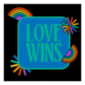 Pride-liefde wint. Gay rainbow lgbtq Perfect Poster (Voorkant)