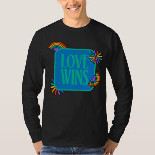 Pride-liefde wint. Gay rainbow lgbtq T-shirt