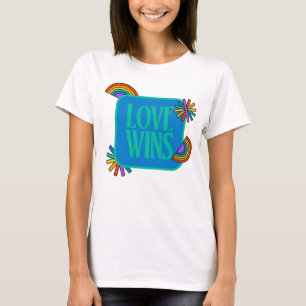 Pride-liefde wint. Gay rainbow lgbtq T-shirt