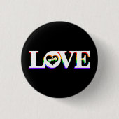 Pride Liefde Wint  Ronde Button 3,2 Cm (Voorkant)