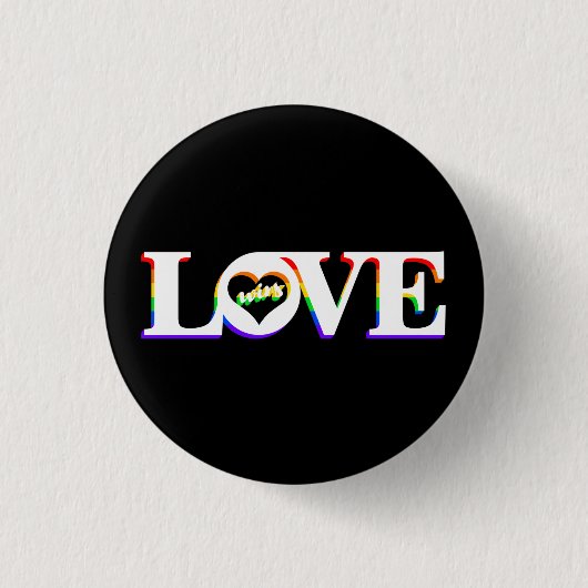 Pride Liefde Wint Ronde Button 3,2 Cm (Voorkant)