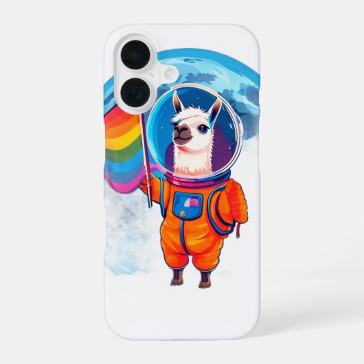Pride Llama iPhone 16 Hoesje (Achterkant)