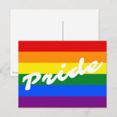 Pride Logo LGBT 6-Stripe Regenboogregat Vlag Briefkaart (Voorkant / Achterkant)