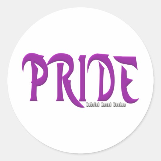 Pride Logo Ronde Sticker (Voorkant)