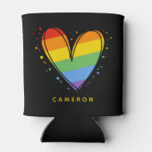 Pride Love Heart Gay Rainbow LGBTQ Koelbox Blikjeskoeler (Achterkant)