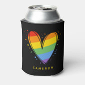 Pride Love Heart Gay Rainbow LGBTQ Koelbox Blikjeskoeler (Blikje Achterkant)
