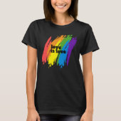 Pride Love is Love LGBT Rainbow T-shirt (Voorkant)