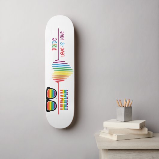 Pride Love is Love Persoonlijk Skateboard (Muurkunst)