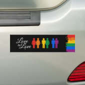 PRIDE LOVE IS LOVE -.png Bumpersticker (Op auto)