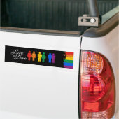 PRIDE LOVE IS LOVE -.png Bumpersticker (Op Truck)