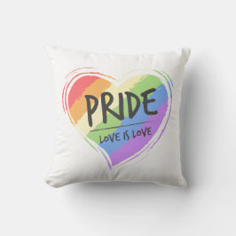 Pride Love is Love Rainbow Heart Kussen