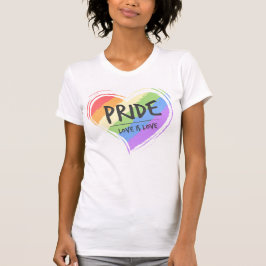 Pride Love is Love Rainbow Heart T-shirt