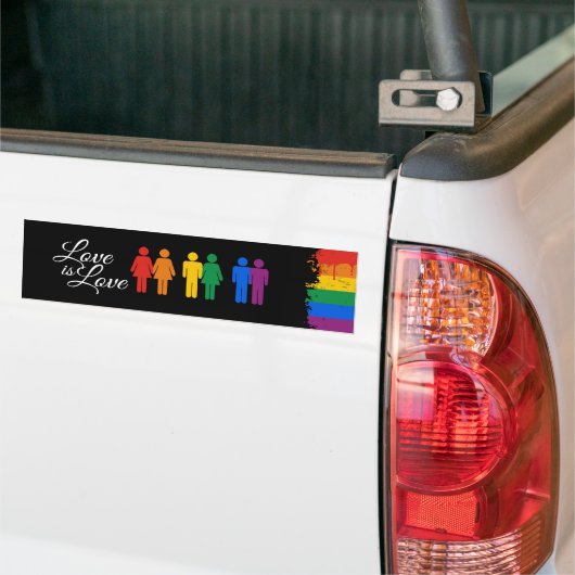 PRIDE LOVE IS VERLIES -.png Bumpersticker (Op Truck)
