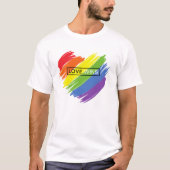 PRIDE LOVE LGBTQ+ TSHIRT-KATOENEN TSHIRT (Voorkant)