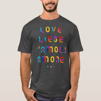 PRIDE LOVE LOVE ARMOUR AMORE minimalistische LGBTQ T-shirt