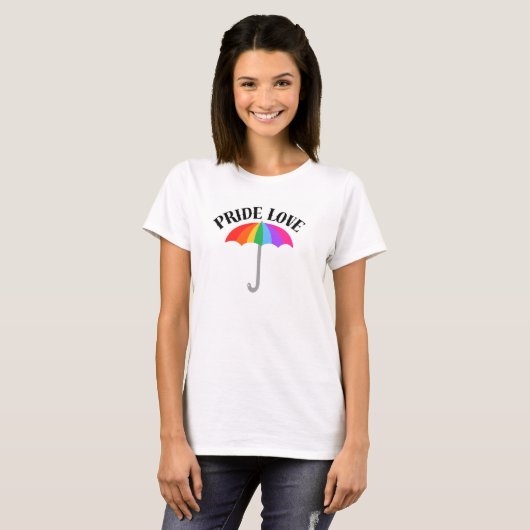 Pride Love Paraplu T-shirt (Voorkant volledig)