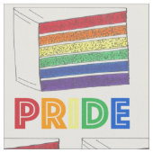 PRIDE Love Rainbow Layer Weddencake Slice LGBTQ Stof (Close Up)