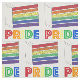 PRIDE Love Rainbow Layer Weddencake Slice LGBTQ Stof