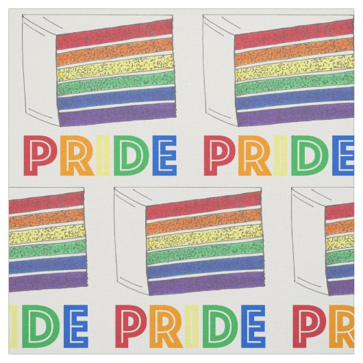 PRIDE Love Rainbow Layer Weddencake Slice LGBTQ Stof (Swatch)