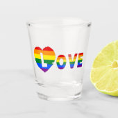 Pride LOVE Shot Glas (Voorkant)