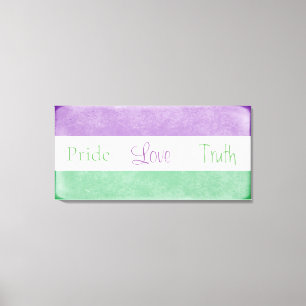 Pride Love Truth Gender Queer Colors Canvas Afdruk