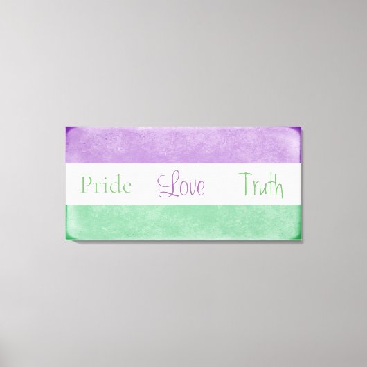 Pride Love Truth Gender Queer Colors Canvas Afdruk (Voorkant)