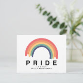 Pride Love Wins Colorful Rainbow LGBTQ Briefkaart (Staand voorkant)