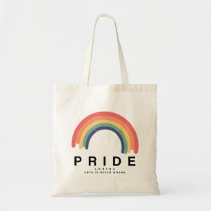 Pride Love Wins Colorful Rainbow LGBTQ Tote Bag