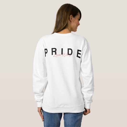 Pride Love Wins Colorful Rainbow LGBTQ Trui (Achterkant volledig)