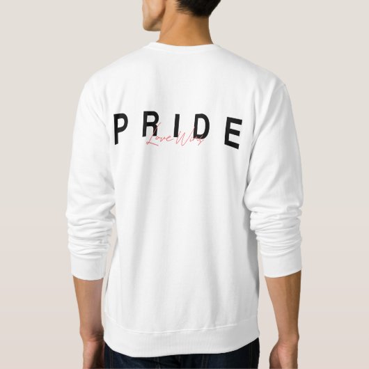 Pride Love Wins Colorful Rainbow LGBTQ Trui (Achterkant)
