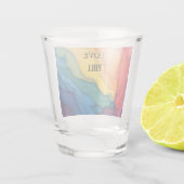 Pride love y'all regenboog ontwerp shot glas (Achterkant)